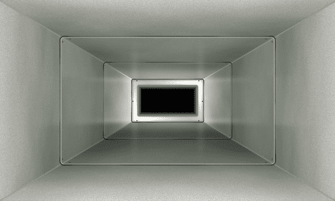 AC duct after cleaning - spotless and healthy